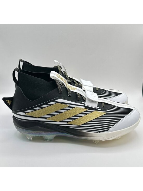 Men’s adidas Adizero Edge+ Cleats \'Core Black/Gold Metallic JQ7464 Size12 NEW main image 7
